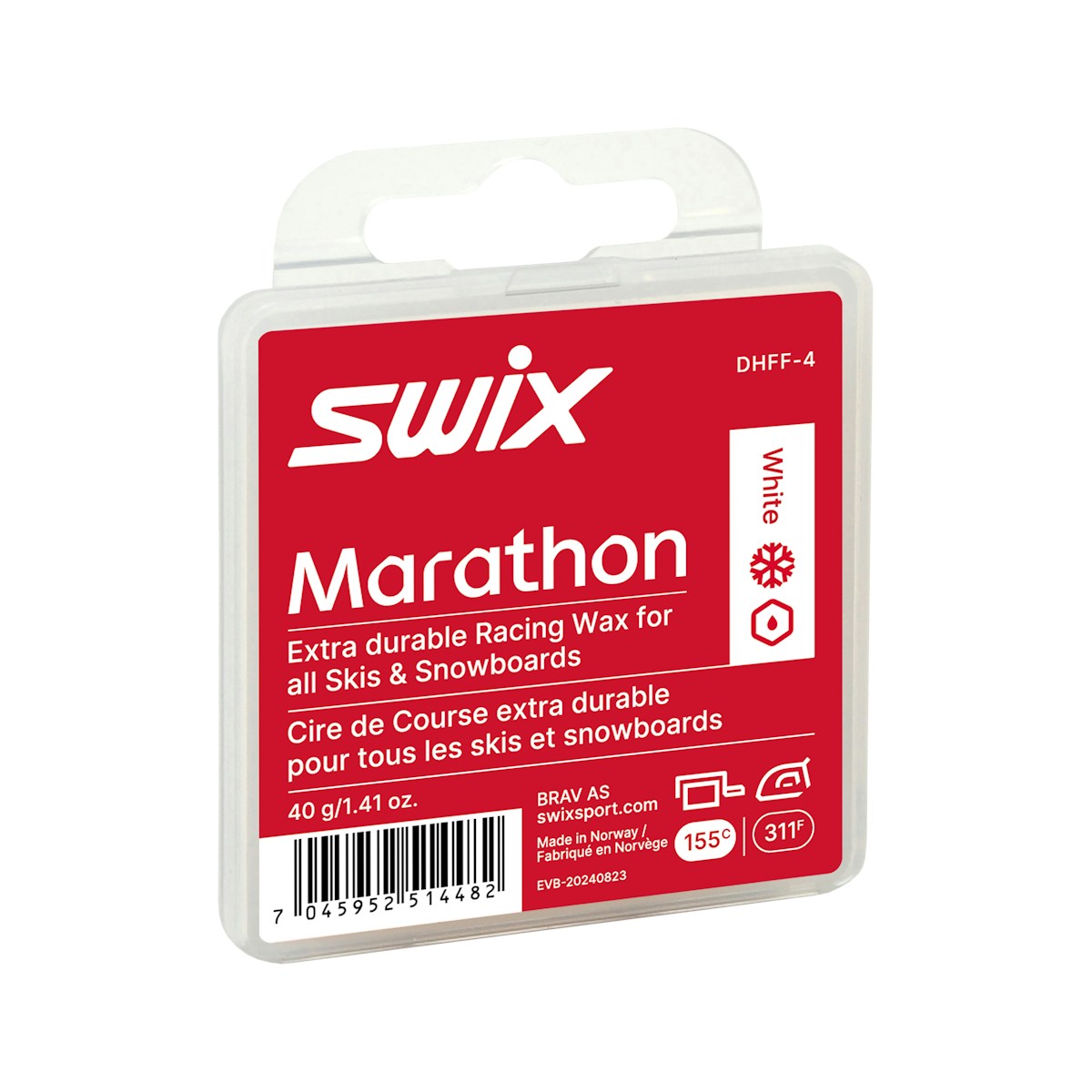 SWIX 专业马拉松滑行蜡 40g 白色 DHFF-4 图 2