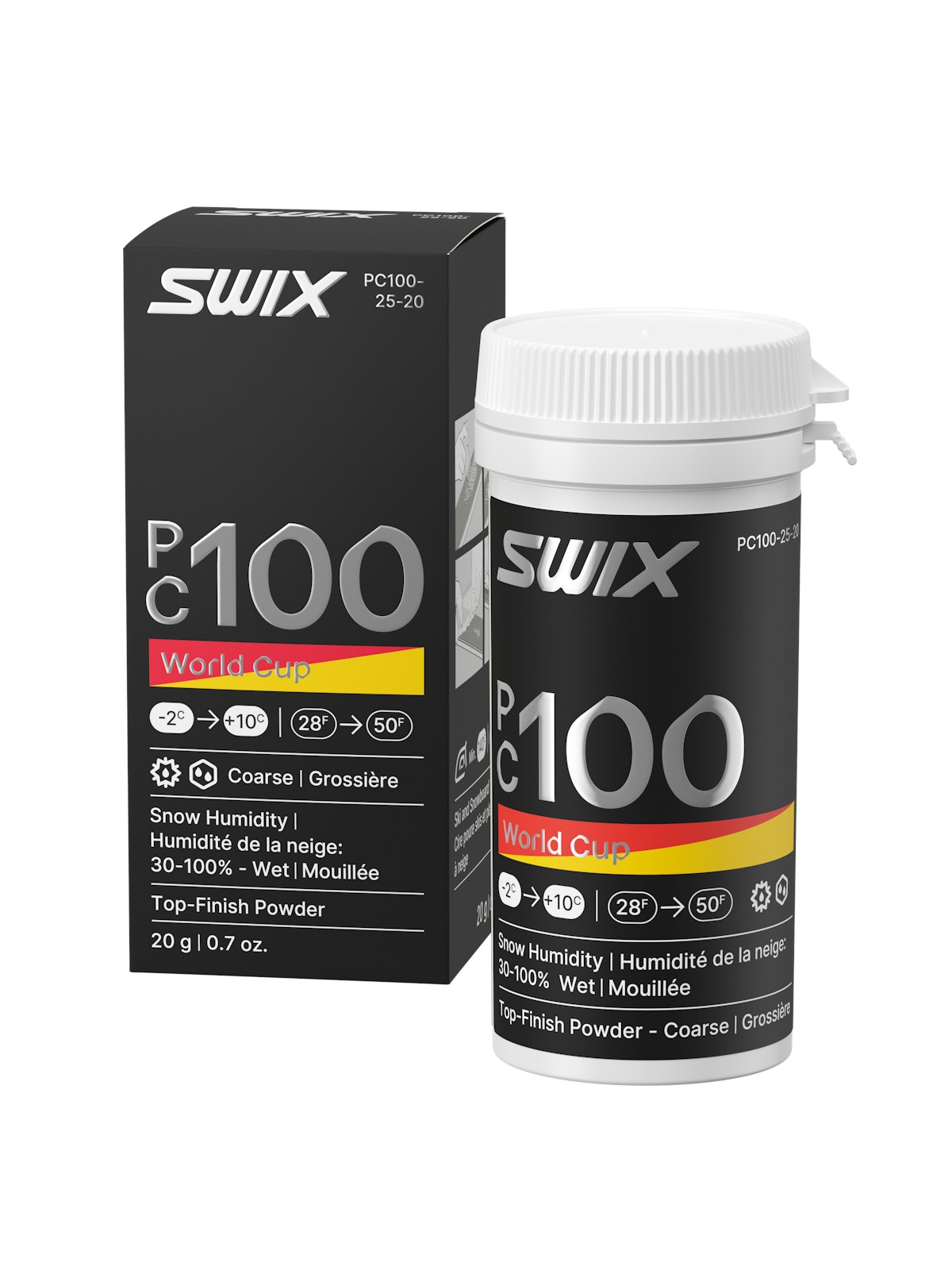 SWIX PC100世界杯湿雪粗粒粉末蜡 PC100-25-20