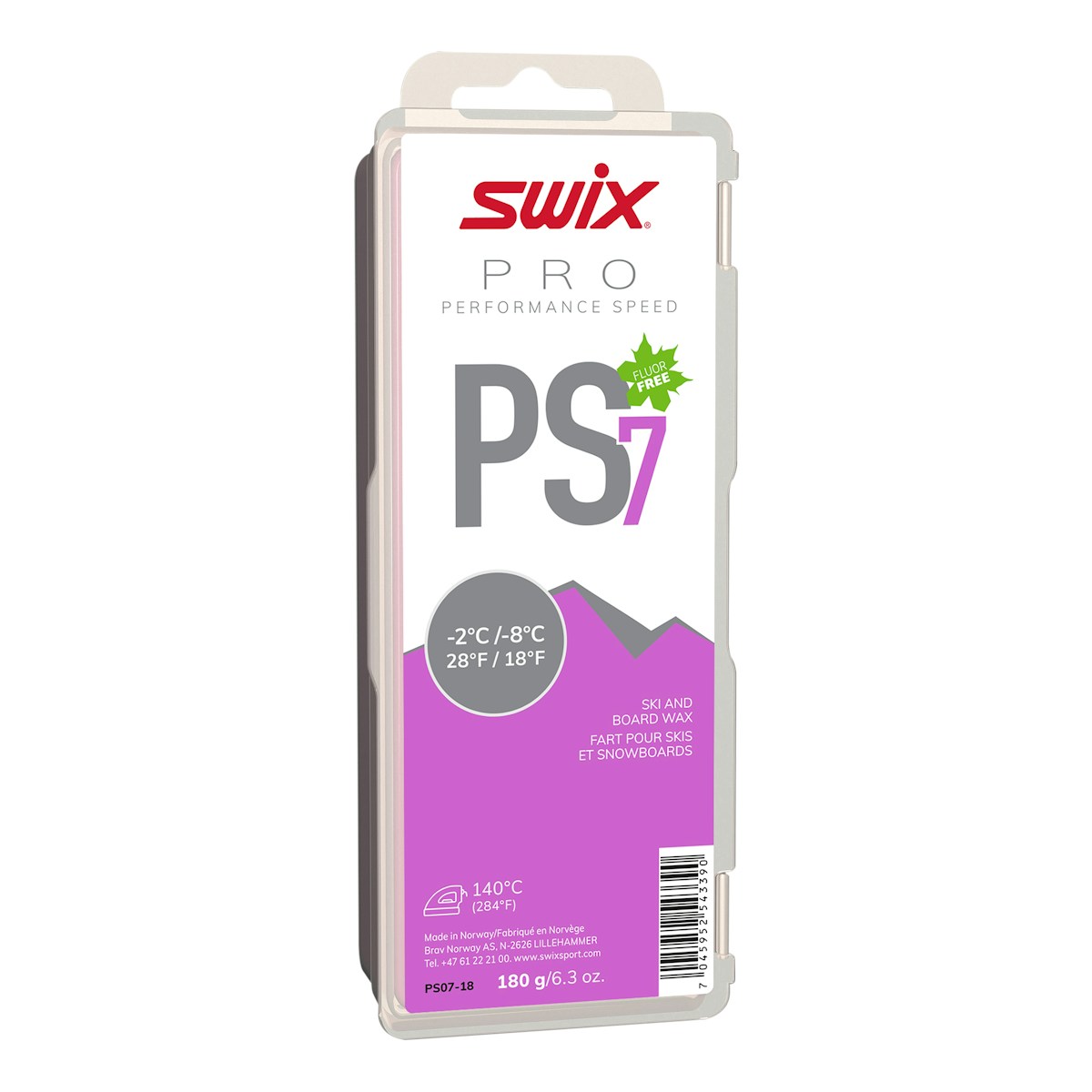 SWIX 无氟性能蜡 PS07-18（-8~-2℃） 图 2